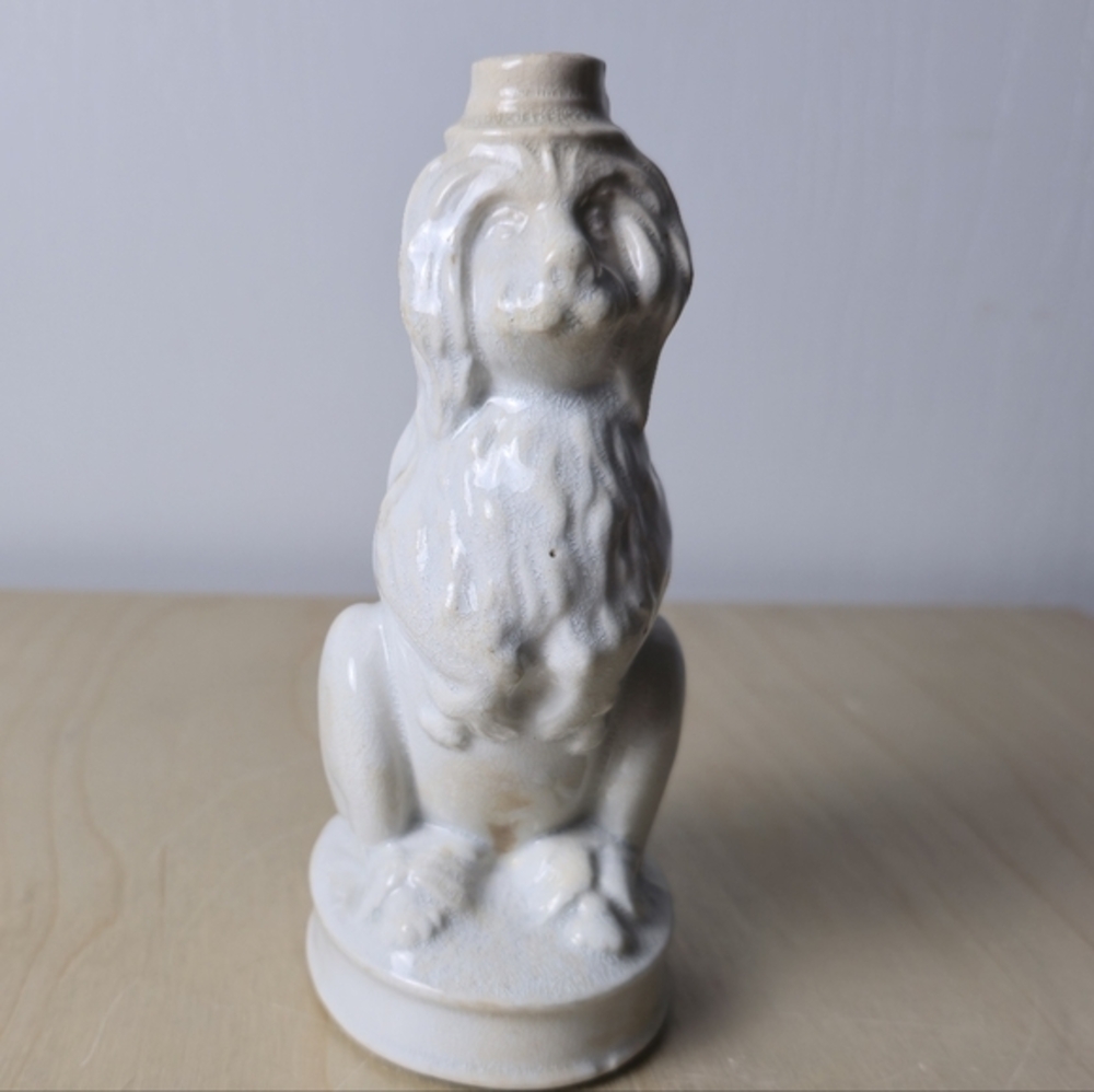 Vintage Staffordshire Dog Flask